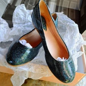 Blocked ballet flats